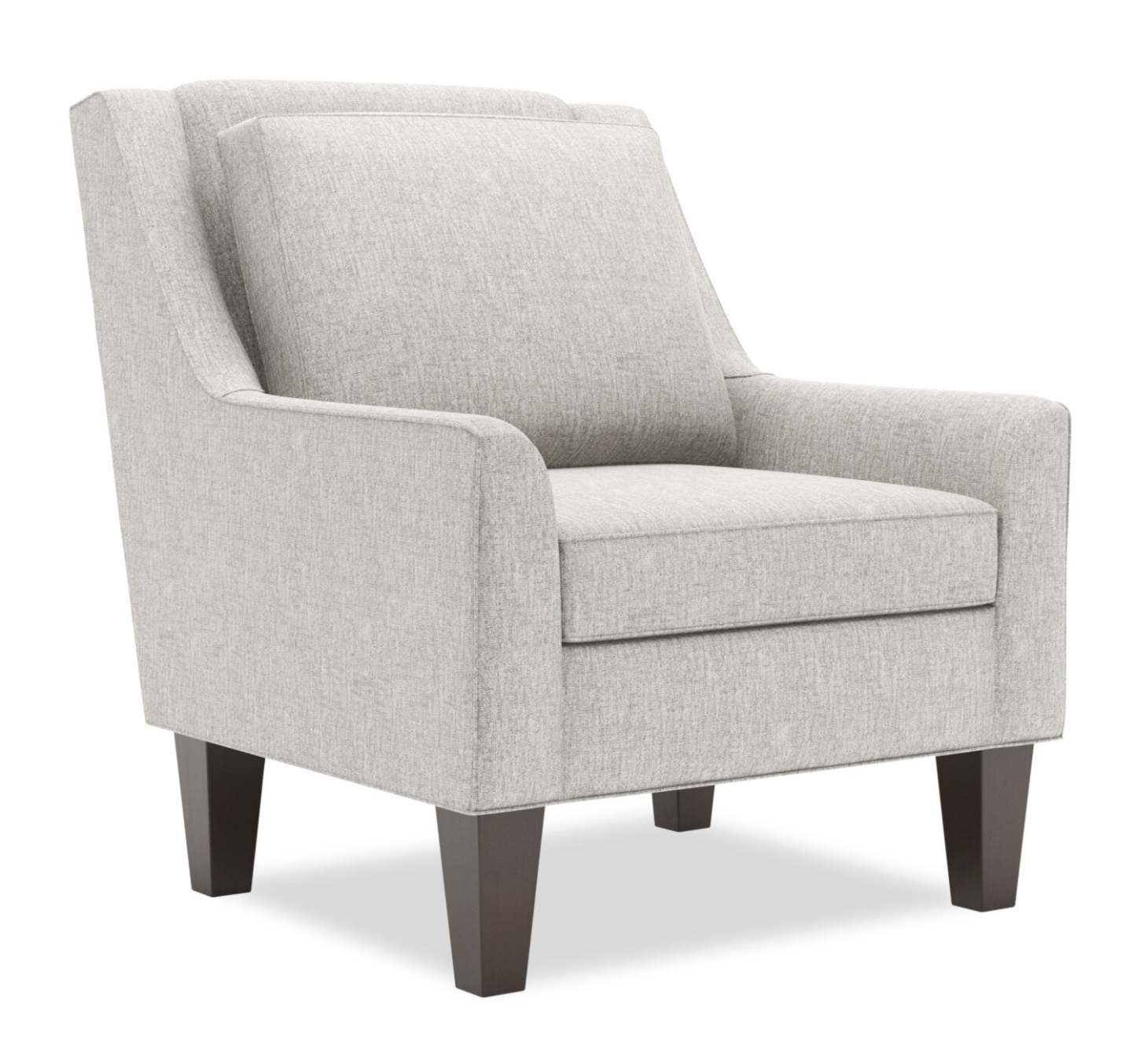 Fauteuil d'appoint club Sofa Lab de 29 po fabriqué au Canada en tissu de chenille avec pattes en bois - argenté Luxury Silver | CLUB2793