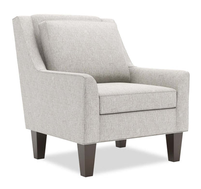 Fauteuil d'appoint club Sofa Lab de 29 po fabriqué au Canada en tissu de chenille avec pattes en bois - argenté Luxury Silver | CLUB2793