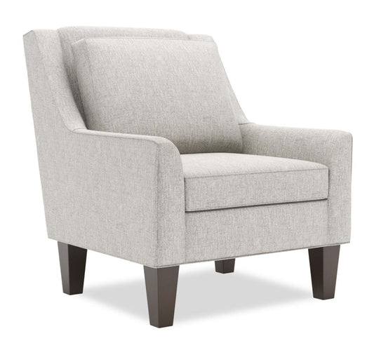 Fauteuil d'appoint club Sofa Lab de 29 po fabriqué au Canada en tissu de chenille avec pattes en bois - argenté Luxury Silver | CLUB2793
