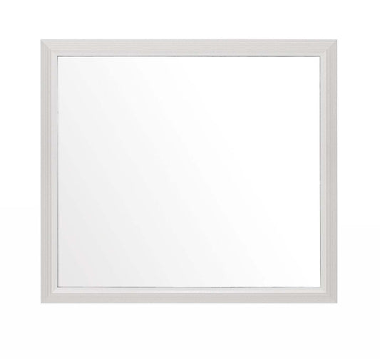 Miroir de commode de chambre à coucher Kate - blanc