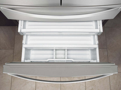 Réfrigérateur Whirlpool de 36 po et de 26 pi³ à portes françaises - acier inoxydable résistant aux empreintes digitales - WRMF7736…