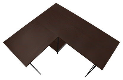 Evlin 42 L-Shaped Office Desk with Shelves - Espresso|Bureau en forme de L Evlin de 42 po à tablettes - espresso