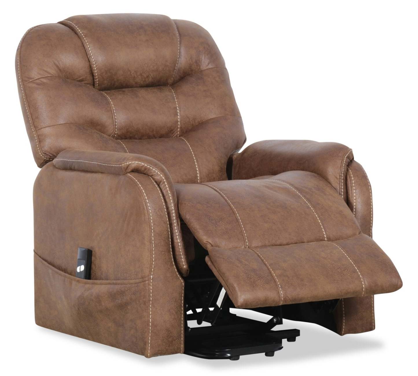 Landon 34 Microfibre Power Lift Reclining Chair - Brown | Fauteuil inclinable électrique Landon de 34 po en microfibre - brun