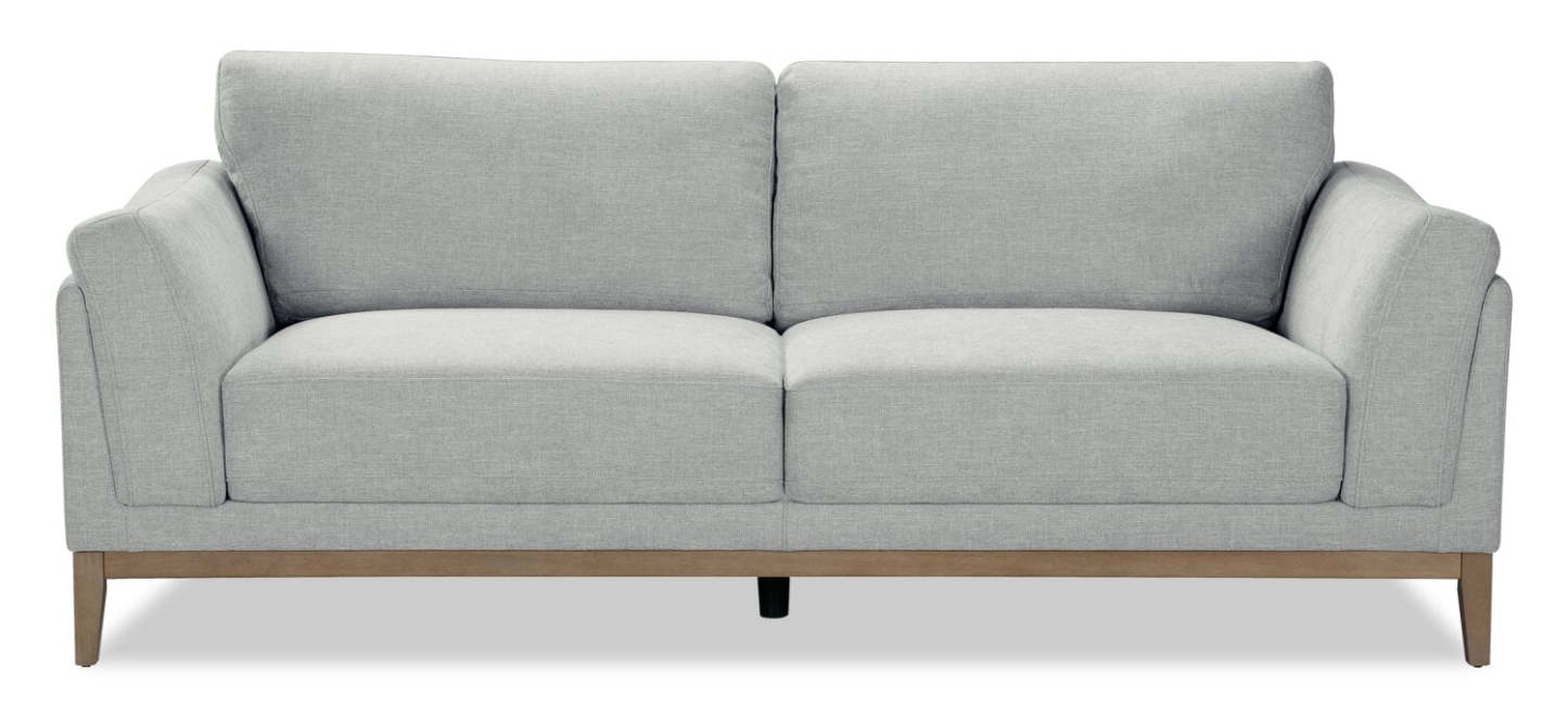 Valley 83.5 Fabric Sofa with Rubberwood Base and Legs - Grey | Canapé Valley de 83,5 po en tissu avec base et pattes en hévéa - gris