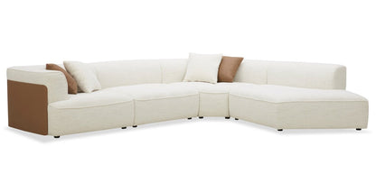 Tribeca 4 pièces sectionnel droit - perle | Sofa sectionnel de droite Tribeca 4 pièces - perle
