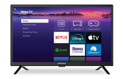 MAGNAVOX 24 HD Ready Roku Smart TV | Téléviseur intelligent MAGNAVOX de 24 po avec Roku TVMC et prêt pour la HD | MRT2405R
