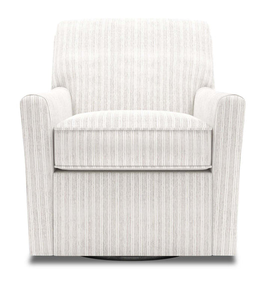 Fauteuil d'appoint pivotant personnalisable Sofa Lab de 31 po fabriqué au Canada en tissu - blanc Dolphin White | SWIV1160