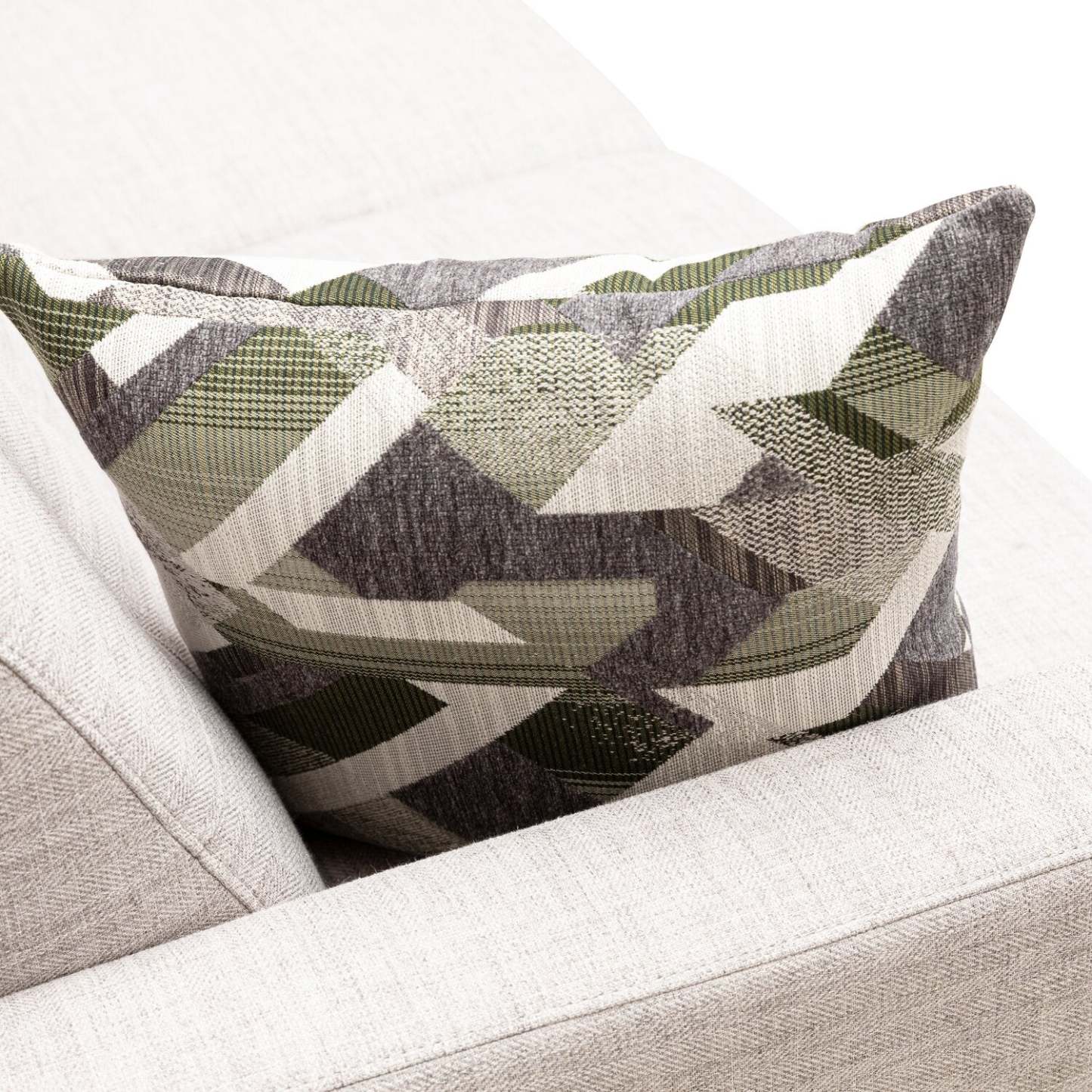 Kort & Co. Freeman 80” Linen-Look Fabric Condo Size Sofa with Wood Legs - Dove White | Sofa Freeman de Kort & Co. de 80 po de format condo en tissu d’apparence lin avec base et pattes en bois - blanc colombe