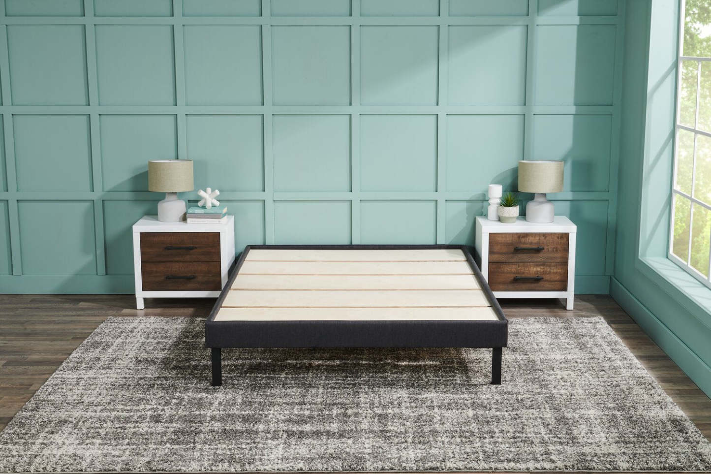 Base de plate-forme Breeze King - Noir | Base plateforme Breeze pour très grand lit - noir | BREZBBKG