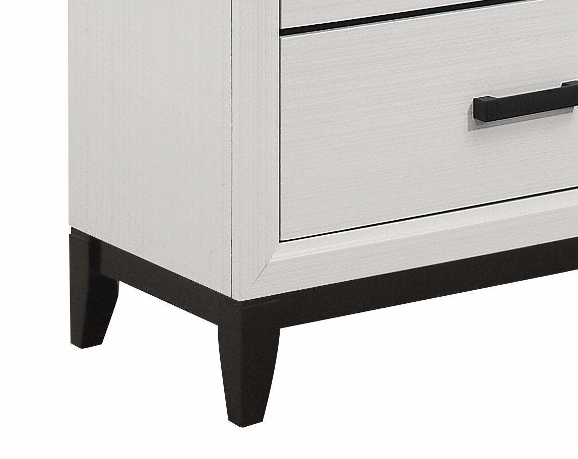 Commode à 6 tiroirs pour chambre à coucher Kate, 58 L x 37 H - Blanc | Commode Kate de 58 po (L) x 37 po (H) à 6 tiroirs pour la chambre à coucher - blanche