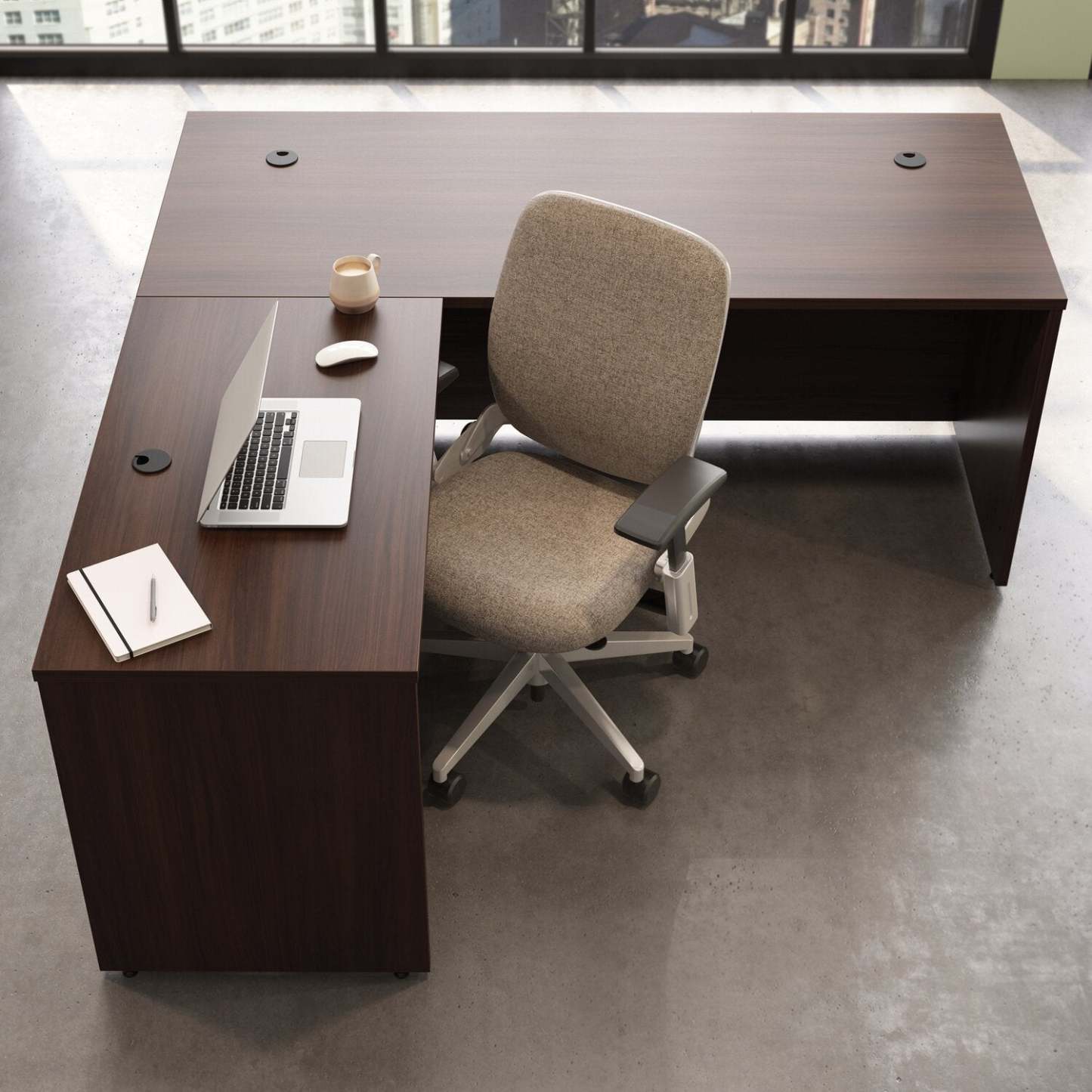 Affirm 45.16 Commercial Grade Office Desk Return|Retour pour bureau Affirm de 45,16 po de qualité commerciale