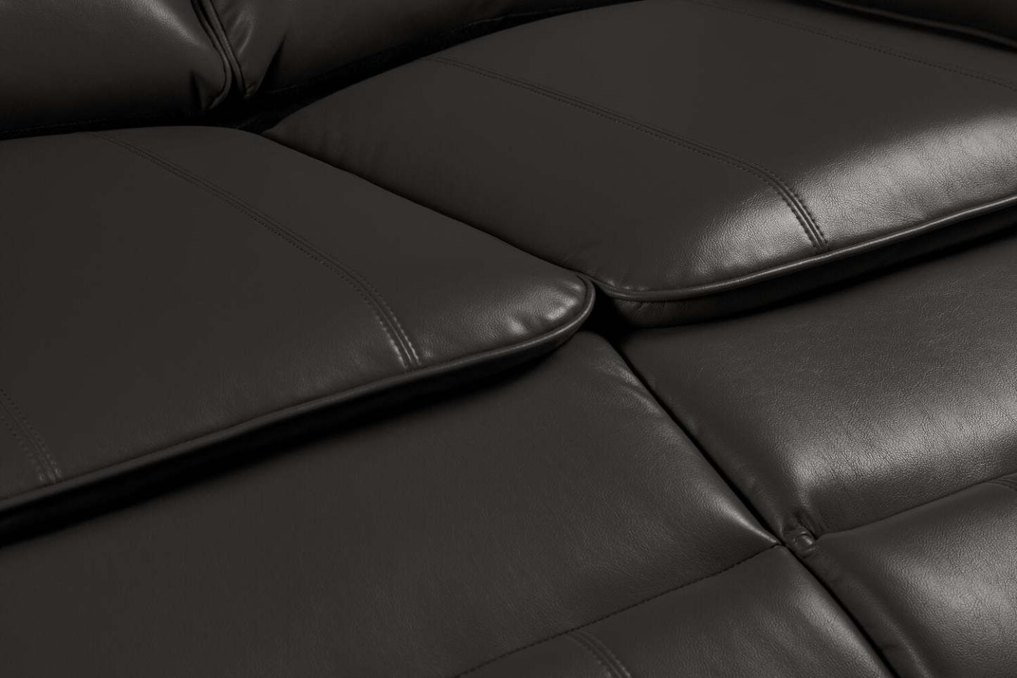 Causeuse inclinable Chandler de 60 po en tissu d'apparence cuir - gris