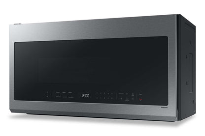 Samsung 2,1 Cu. Fort. Micro-ondes à hotte intégrée avec 400 CFM et affichage LED - Acier inoxydable - ME21DG… | Quatre à micro-ondes à hotte intégrée Samsung de 2,1 pi³ avec 400 pi³/min et affichage à DEL - acier i…