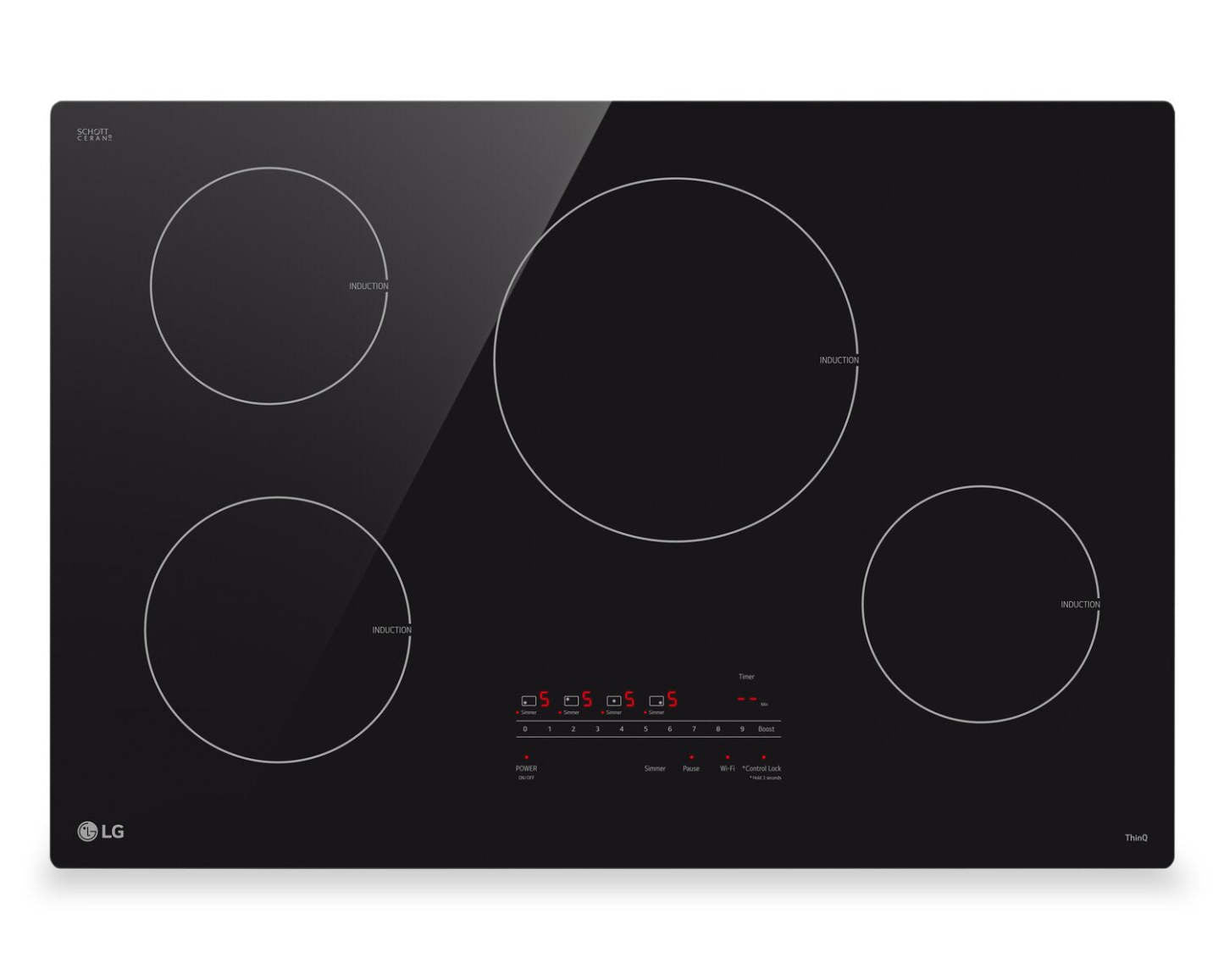 LG 30 4-Element Induction Cooktop - Black Ceramic Glass - CBIH3013BE | Plaque de cuisson à induction LG de 30 po à 4 éléments - vitrocéramique noire - CBIH3013BE