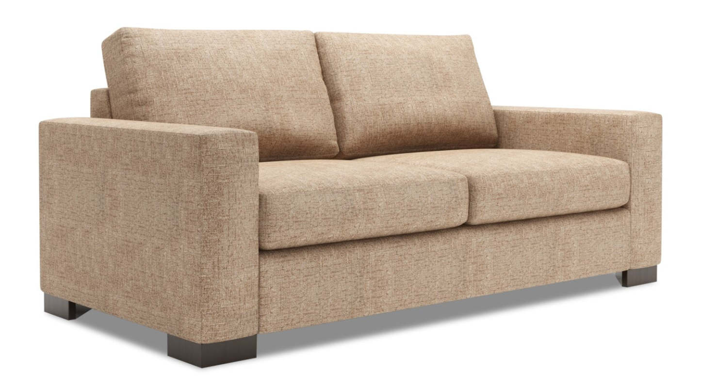 Fabriqué au Canada Canapé Personnalisable Sofa Lab Track 75 Tissu Chenille Taille Condo Canapé avec Accoudoirs en Piste - Taupe de Luxe | Canapé Track de Sofa Lab de 75 po de format condo fabriqué au Canada en tissu de chenille - Taupe de Luxe | TR092893