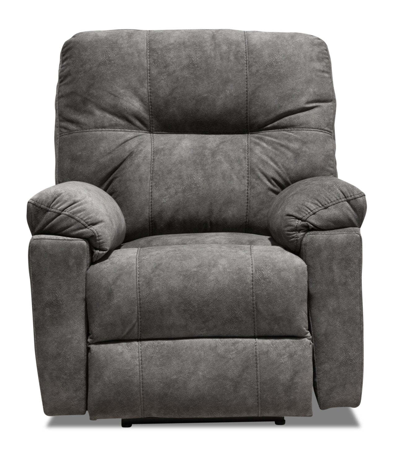 Fauteuil à inclinaison électrique Gybson de 38 po fabriqué au Canada en tissu - gris