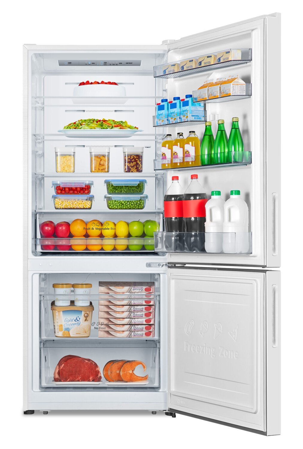 Réfrigérateur Hisense de 27,7 pi³ et de 14,7 po à congélateur inférieur - blanc - RB15A2CWE | Hisense 27.7 14.7 Cu. Ft. Bottom-Mount Refrigerator - White - RB15A2CWE