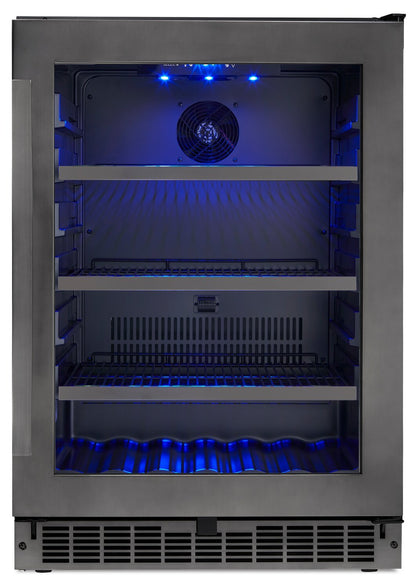 Silhouette Prague 23.9 5.6 Cu. Ft. Single-Door Beverage Centre - Black Stainless - SSBC056D3B-S | Refroidisseur à boissons Prague de Silhouette de 5,6 pi³ et de 23,9 po à 1 porte - acier inoxydable …