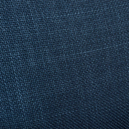 Fauteuil River de 40,1 po en tissu d'apparence lin avec base et pattes en bois - bleu