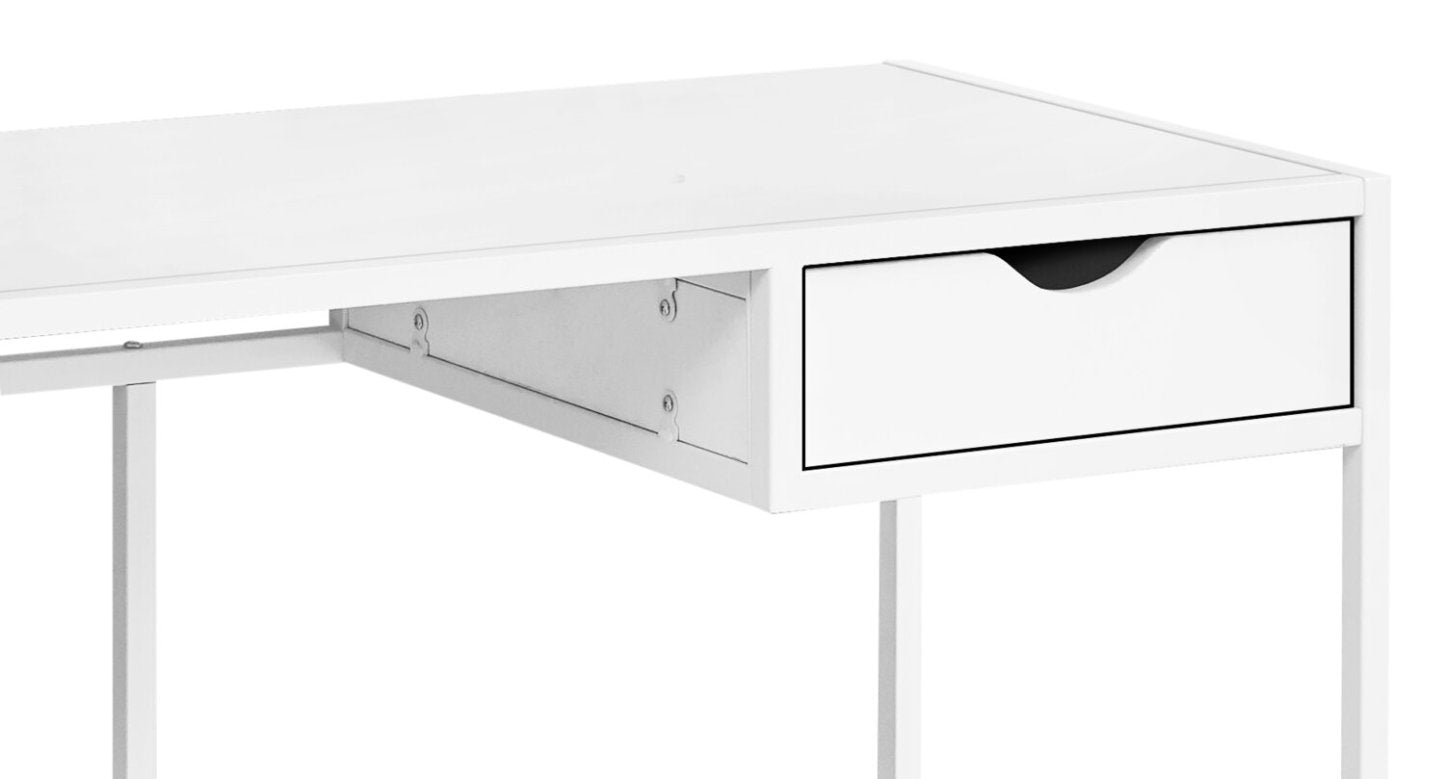 Bureau Everly de 42,25 po avec tiroir - blanc