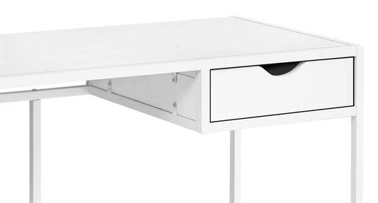 Bureau Everly de 42,25 po avec tiroir - blanc