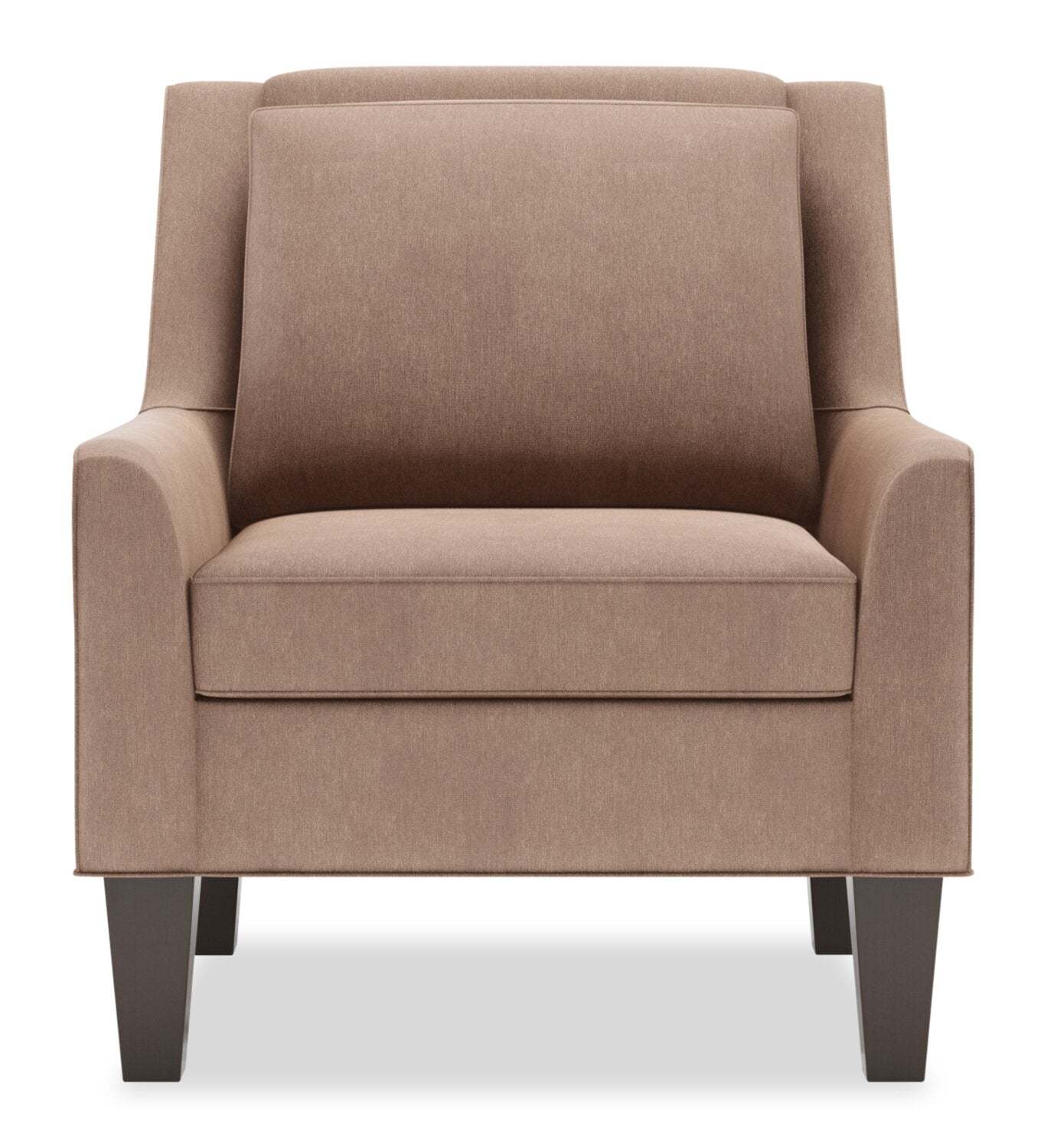 Fauteuil d’appoint club Sofa Lab personnalisable en tissu d’apparence lin de 29 po avec pattes en bois - brun Pax Wicker | CLUB3349