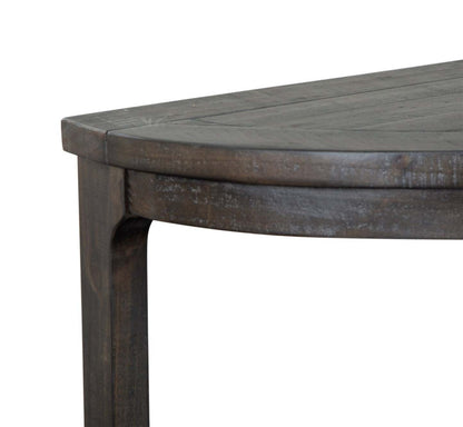 Table de canapé traditionnelle Axl 55 avec étagère - Bois gris-brun foncé|Table de salon traditionnelle Axl de 55 po avec tablette - bois gris-brun foncé