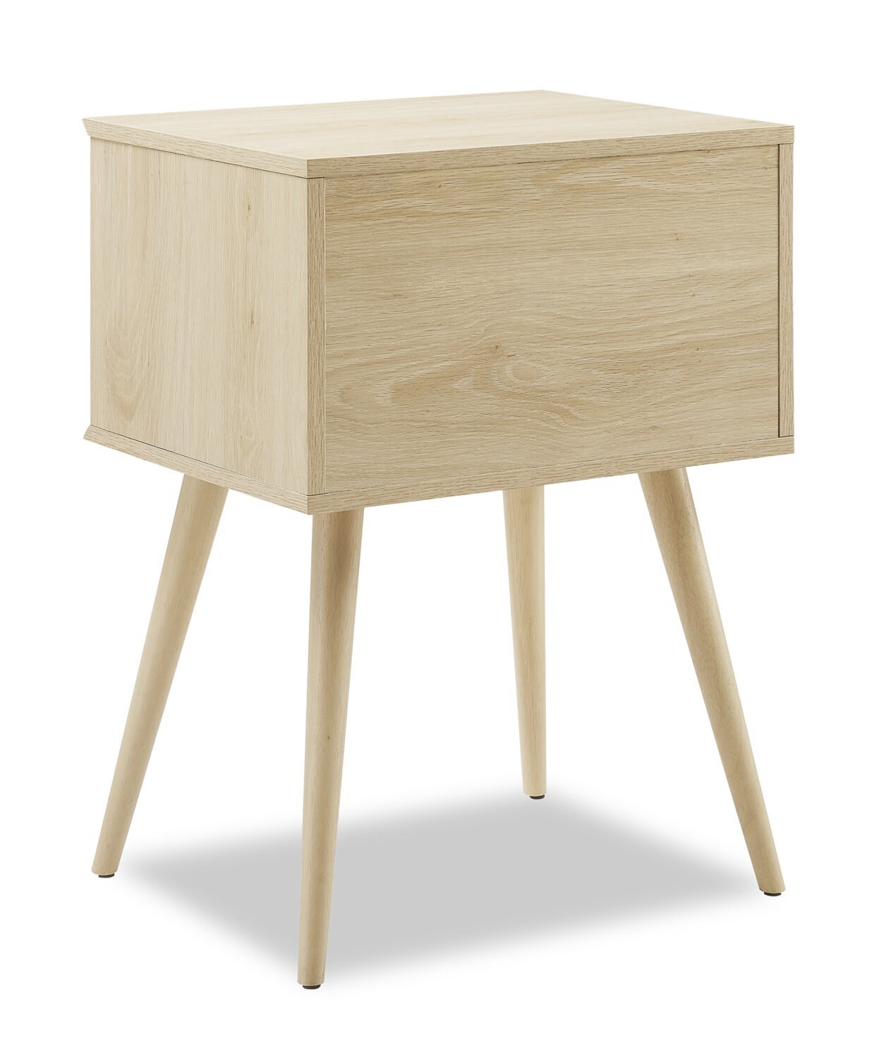 Table de chevet à 2 tiroirs Mori, 18 L x 25,75 H - Naturel | Table de nuit Mori de 18 po (l) x 25,75 po (H) à 2 tiroirs - naturelle