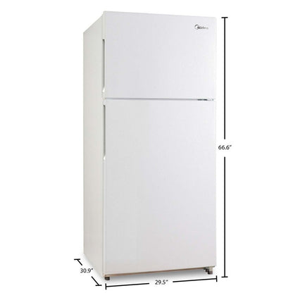 Midéa 18 Cu. Fort. Réfrigérateur à congélateur supérieur - MRT18S4AWW | Réfrigérateur Midea de 18 pi3 à congélateur supérieur - MRT18S4AWW | MRT18S4W