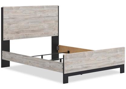 Lit à panneaux Zen, gris clair - format Queen | Lit à panneaux Zen, gris clair - format grand lit