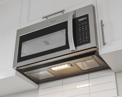 Midéa 30 1,9 Cu. Fort. Micro-ondes à hotte intégrée - MMO19S14ASTC | Quatre à micro-ondes à hotte intégrée Midea de 1,9 pi3 et de 30 po - MMO19S14ASTC | MMO19S14