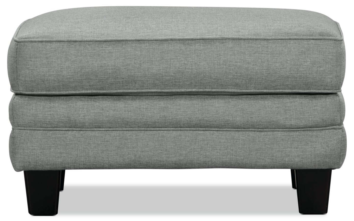 Made in Canada Tula 35 Fabric Ottoman - Mist Grey | Pouf Tula de 35 po fabriqué au Canada en tissu - gris brume