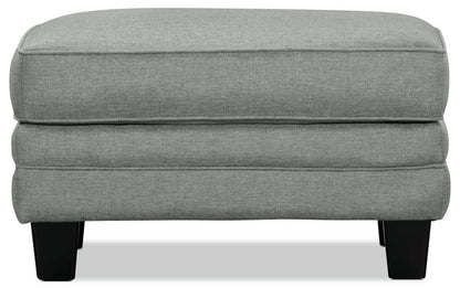 Made in Canada Tula 35 Fabric Ottoman - Mist Grey | Pouf Tula de 35 po fabriqué au Canada en tissu - gris brume