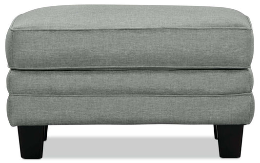 Made in Canada Tula 35 Fabric Ottoman - Mist Grey | Pouf Tula de 35 po fabriqué au Canada en tissu - gris brume