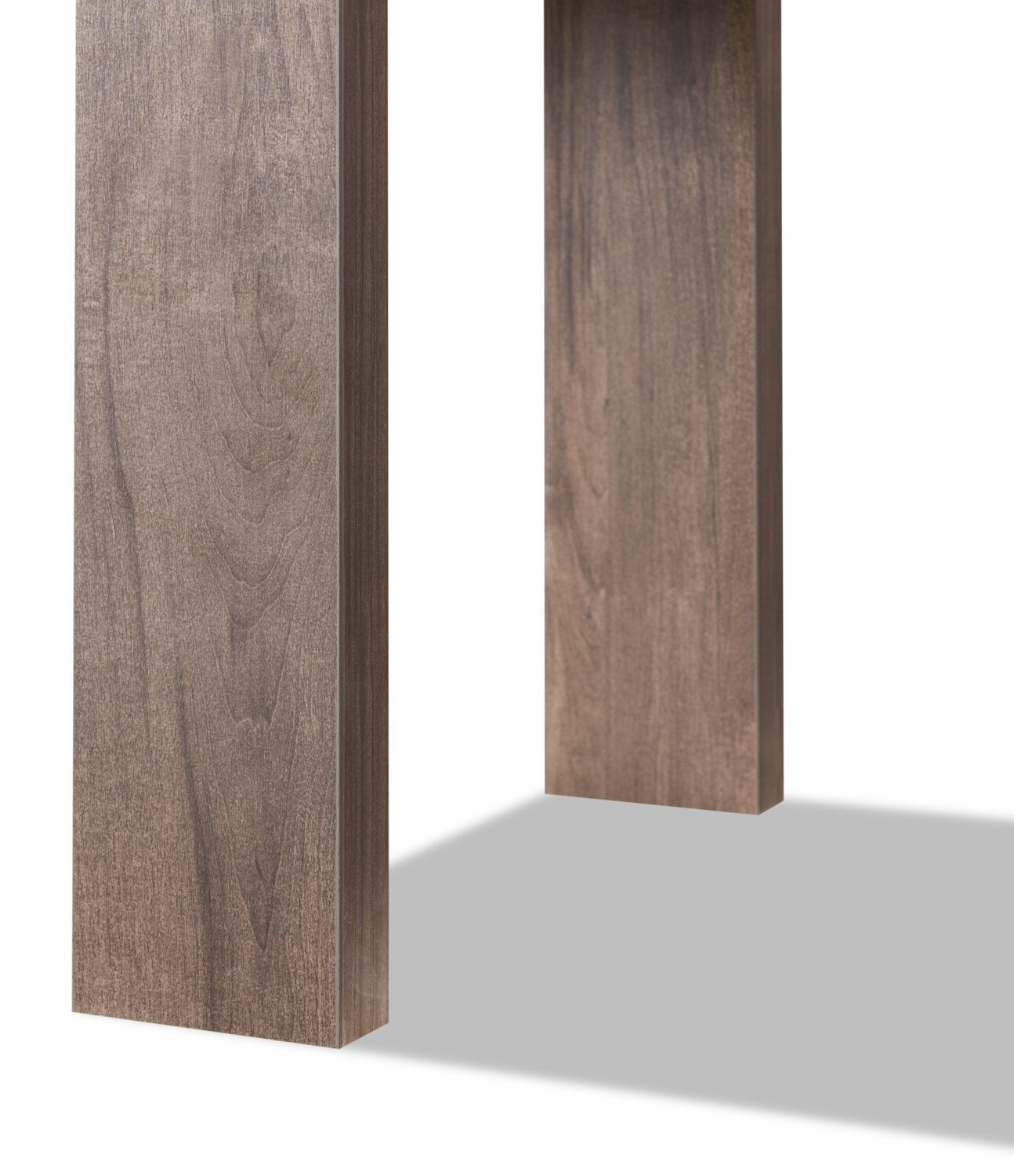 Harvy 50 Modern Glaass Top Sofa Table with Shelf - Noisette | Table de salon moderne Harvy de 50 po avec dessus en verre et tablette - noisette