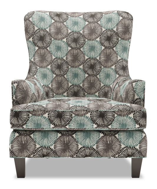 Fauteuil d’appoint à oreilles Sofa Lab personnalisable de 32 po fabriqué au Canada en tissu - Spa multicolore | WING1157