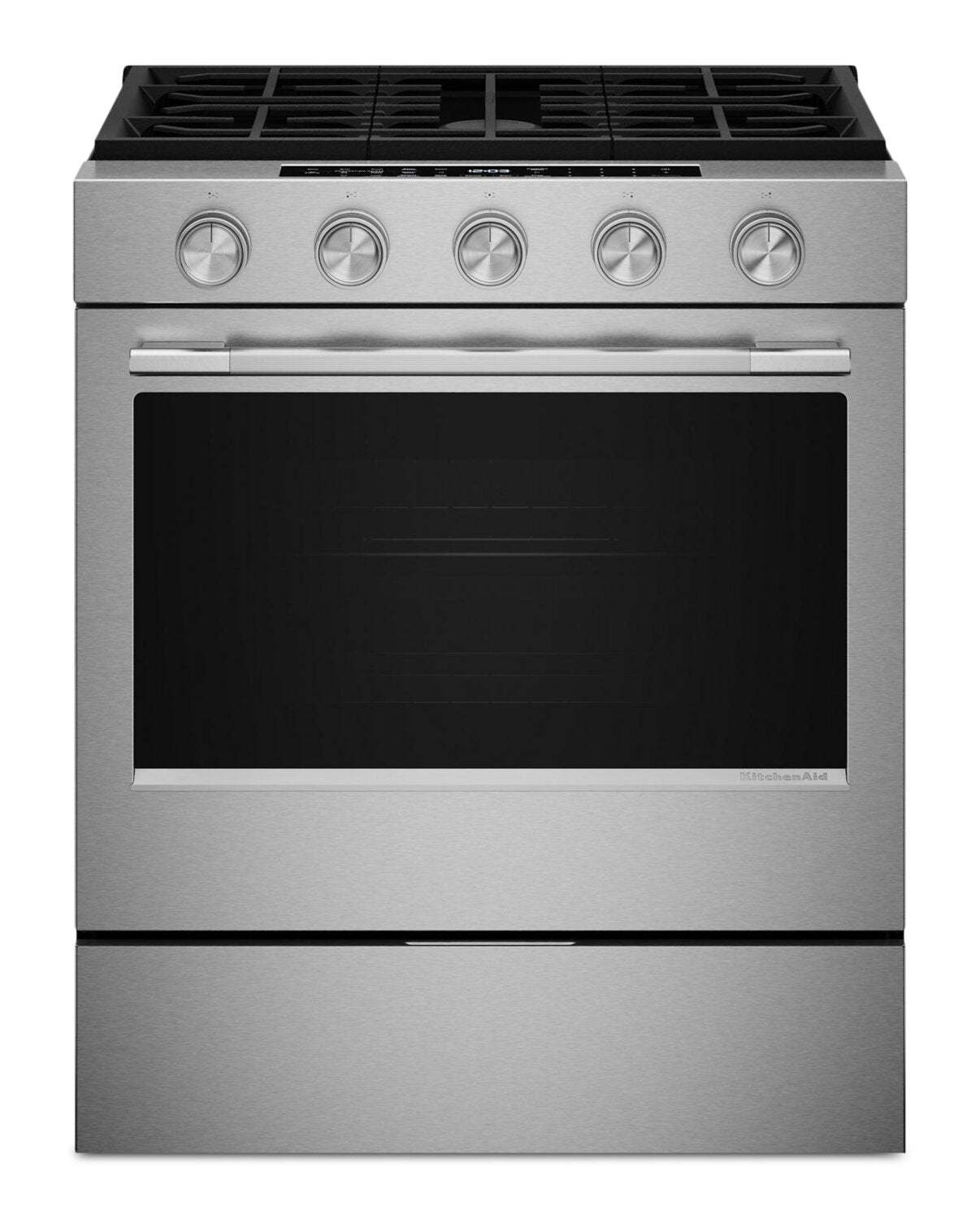 Cuisinière à gaz encastrée KitchenAid de 30 po et de 5,0 pi³ - acier inoxydable résistant aux traces de doigts - KSGS530SPS