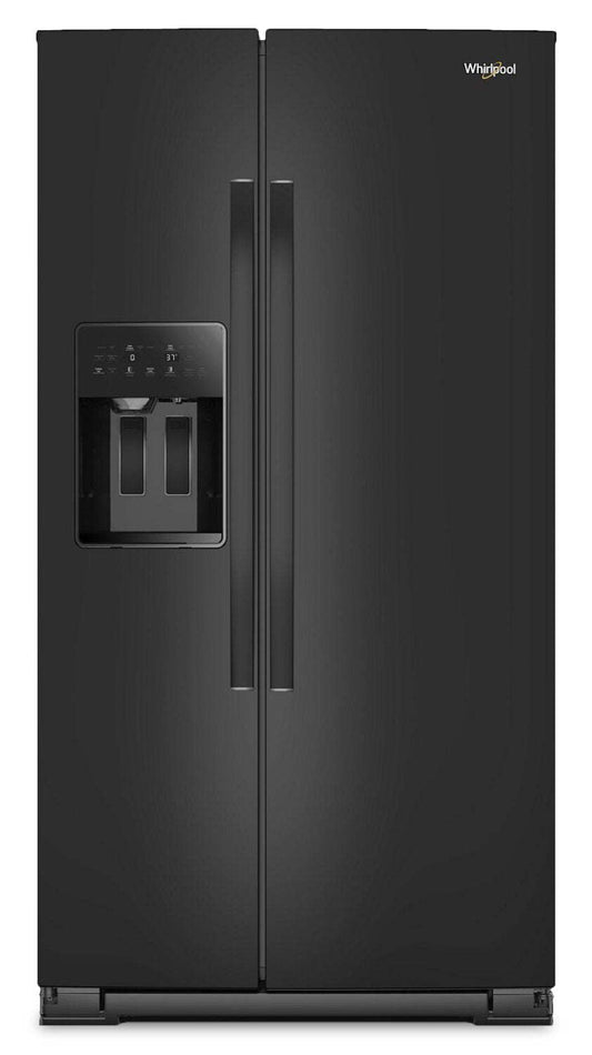 Réfrigérateur Whirlpool de 36 po et de 21 pi³ à compartiments juxtaposés - noir - WRSC5536RB | Whirlpool 36 21 Cu. Ft. Side-by-Side Refrigerator - Black - WRSC5536RB