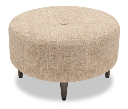 Fabriqué au Canada Sofa Lab personnalisable Pouf The Curve 31 en tissu chenille - Taupe de luxe | Pouf The Curve de Sofa Lab de 31 po fabriqué au Canada en tissu chenille - taupe Luxury Taupe | CURV2893