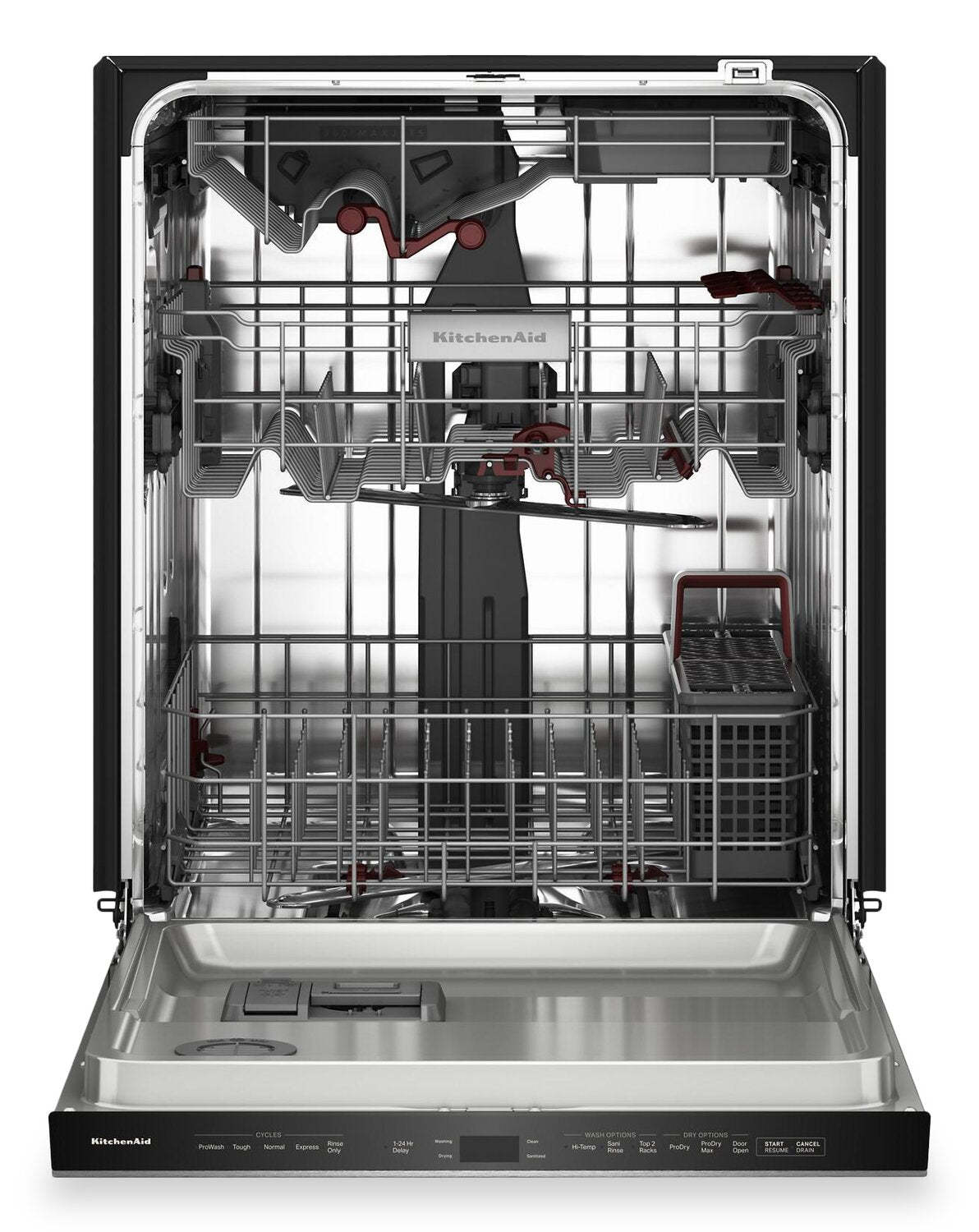Lave-vaisselle KitchenAid de 24 po et de 44 dBA et troisième panier 360° Max Jets - acier inoxydable avec fini PrintShieldMC - KDPS624SPS