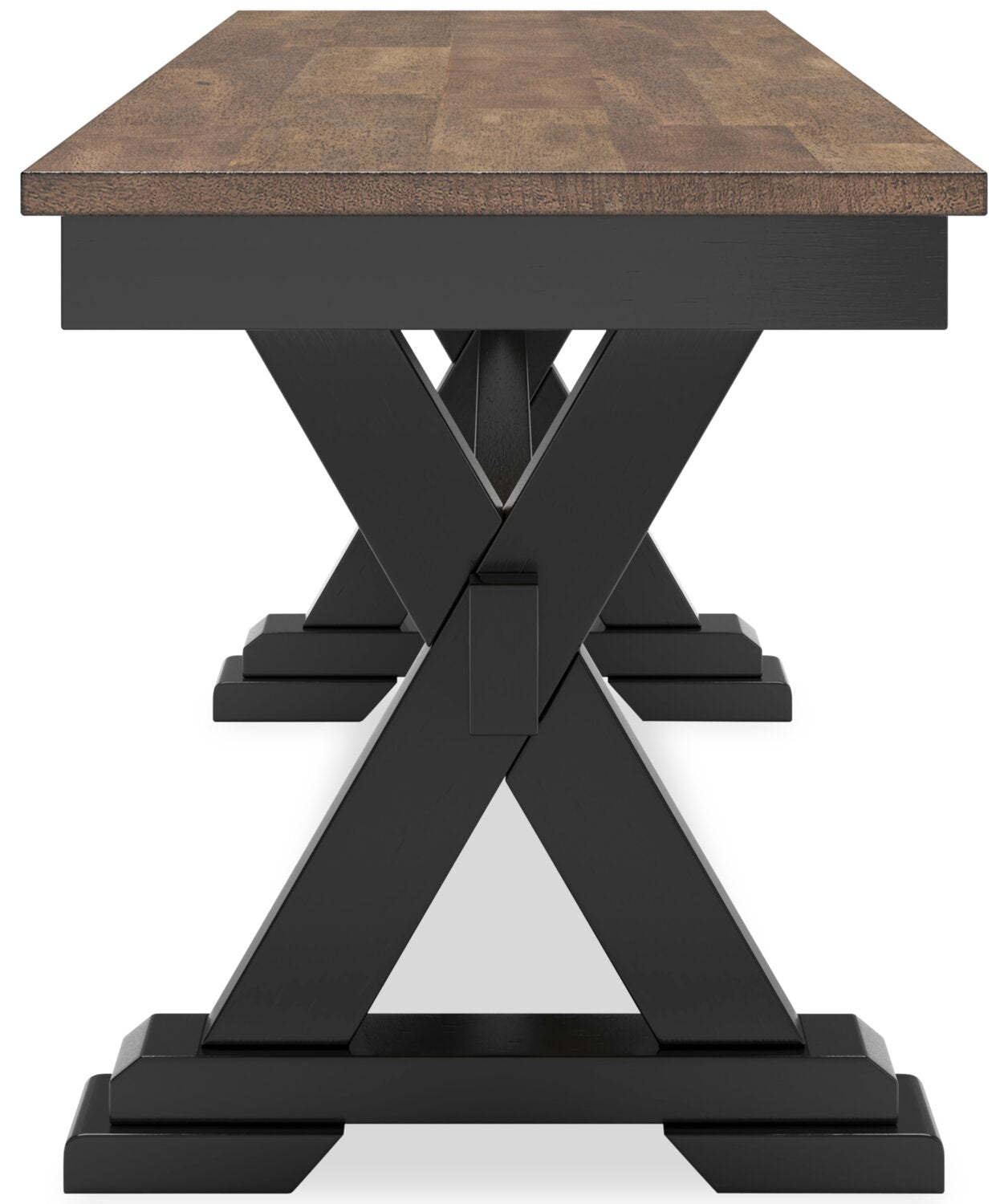 Banc de salle à manger Raven, 48 W - Bicolore noir et marron | Banc de salle à manger Raven de 48 po (L) - deux teintes, noir et brun