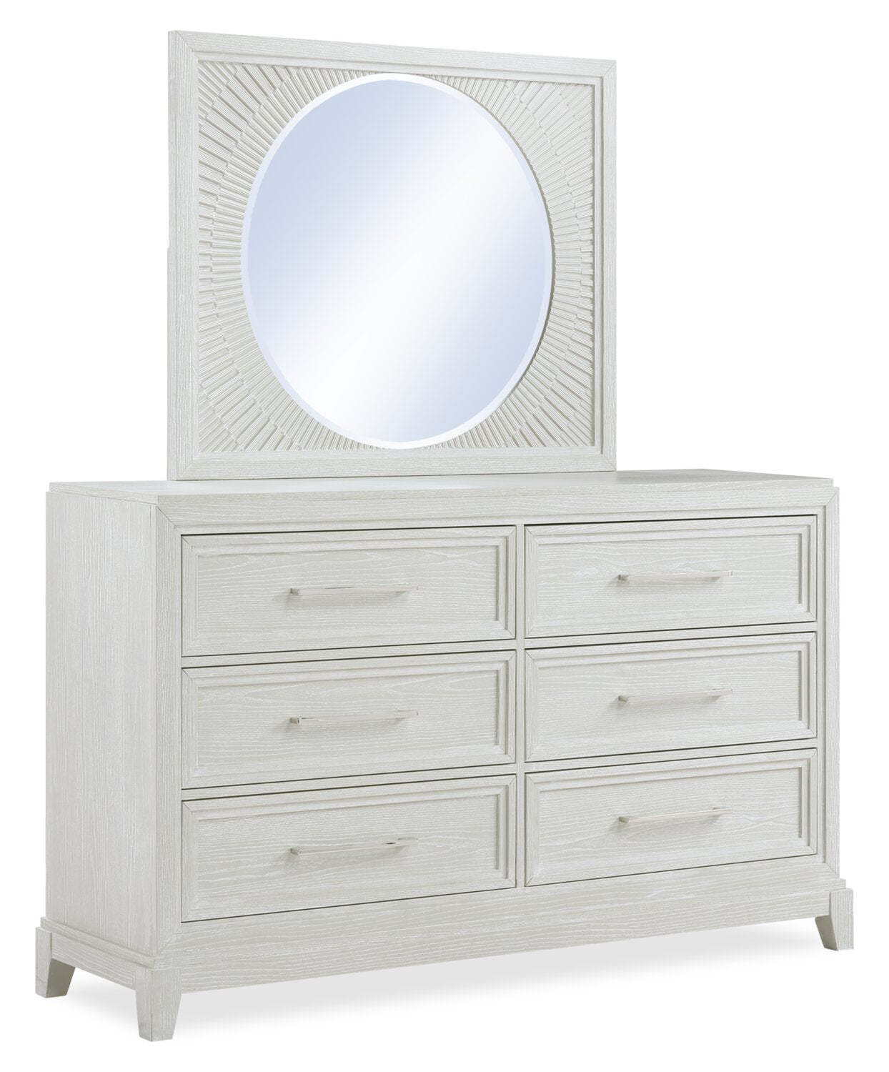 Commode Vida de 66 po (L) x 40 po (H) à 6 tiroirs pour la chambre à coucher - sable