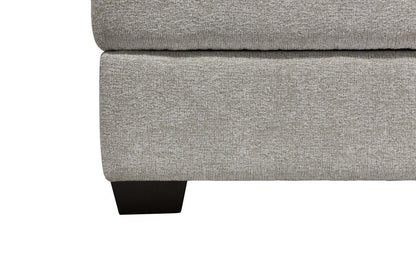 Made in Canada Verona 44 Linen-Look Fabric Storage Ottoman - Beige | Pouf de rangement Verona de 44 po fabriqué au Canada en tissu d’apparence lin - beige