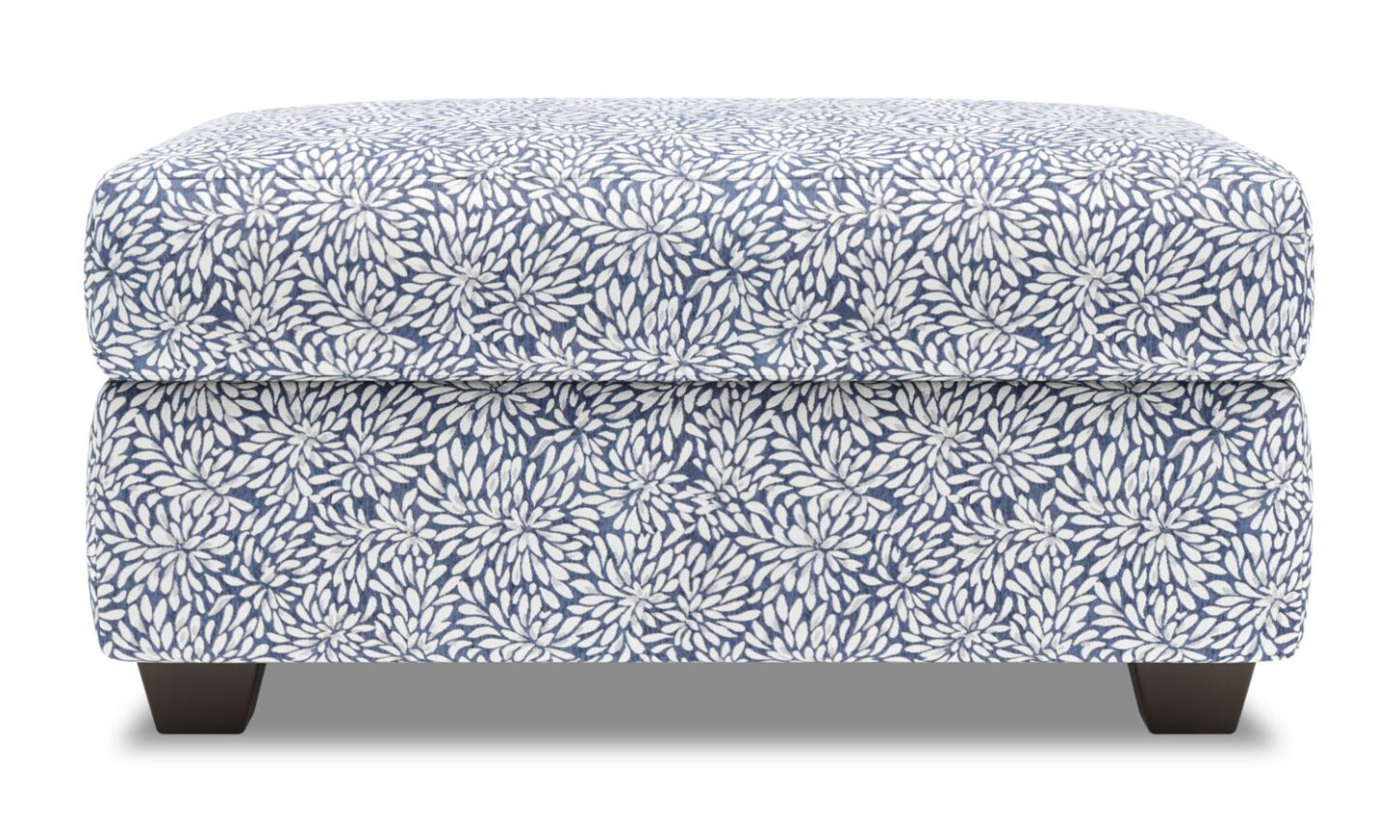 Fabriqué au Canada Pouf de rangement personnalisable The Trunk 39 en tissu - Cadet multicolore | Pouf de rangement The Trunk de Sofa Lab de 39 po fabriqué au Canada en tissu - Cadet multicolore | TRUN1145