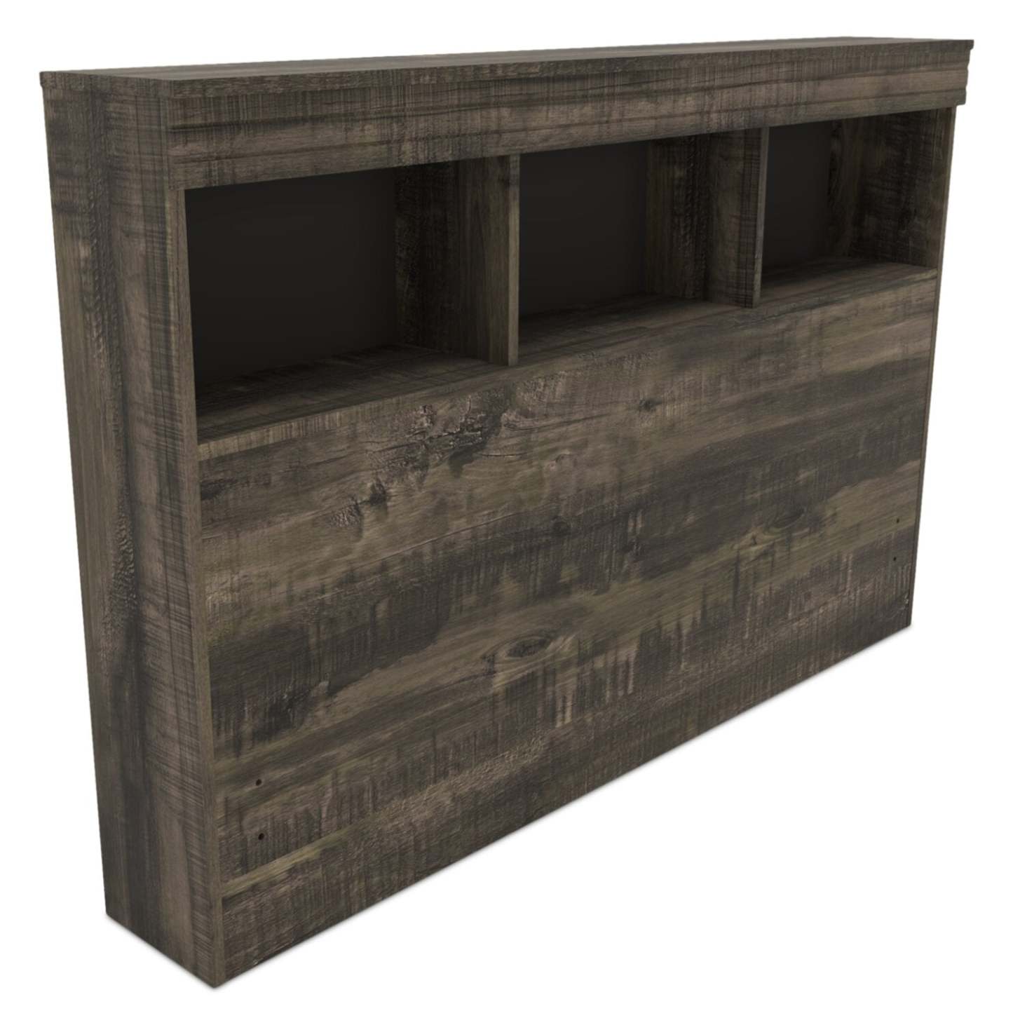 Ensemble de lit Riley Mates avec tête de lit bibliothèque pour enfants, fabriqué au Canada, gris - Pleine grandeur | Lit matelot Riley avec ensemble de tête de lit bibliothèque pour enfants, fabriqué au Canada, gris - format lit double