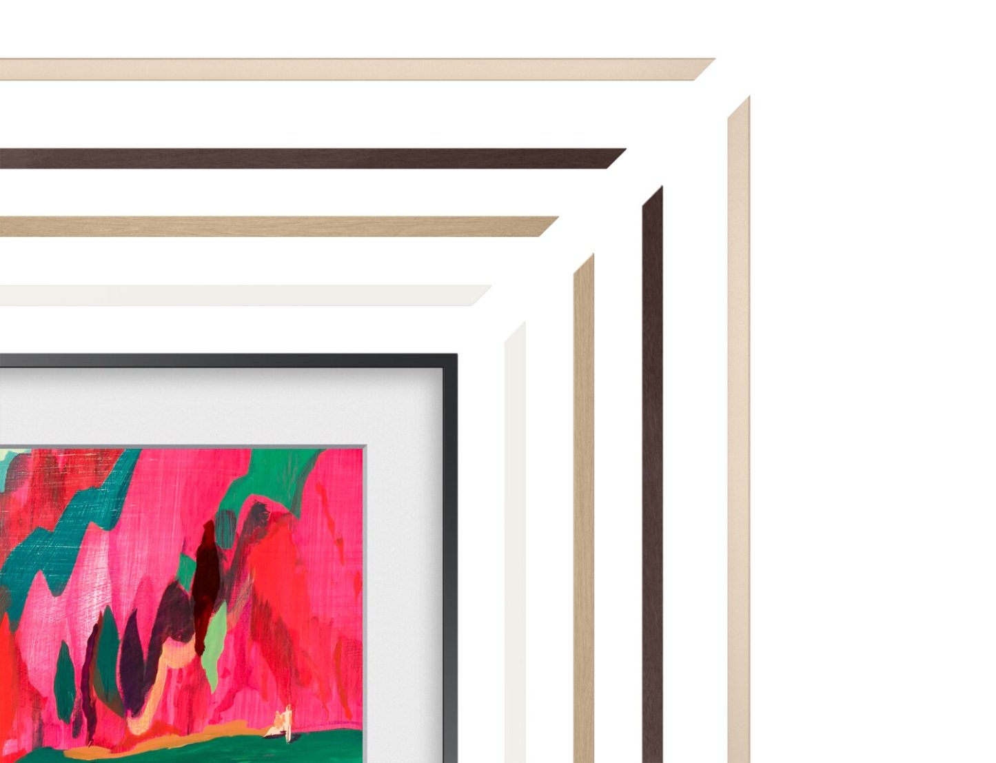 Cadre décoratif personnalisable pour téléviseur The Frame Pro de 85 po de Samsung - brun moderne