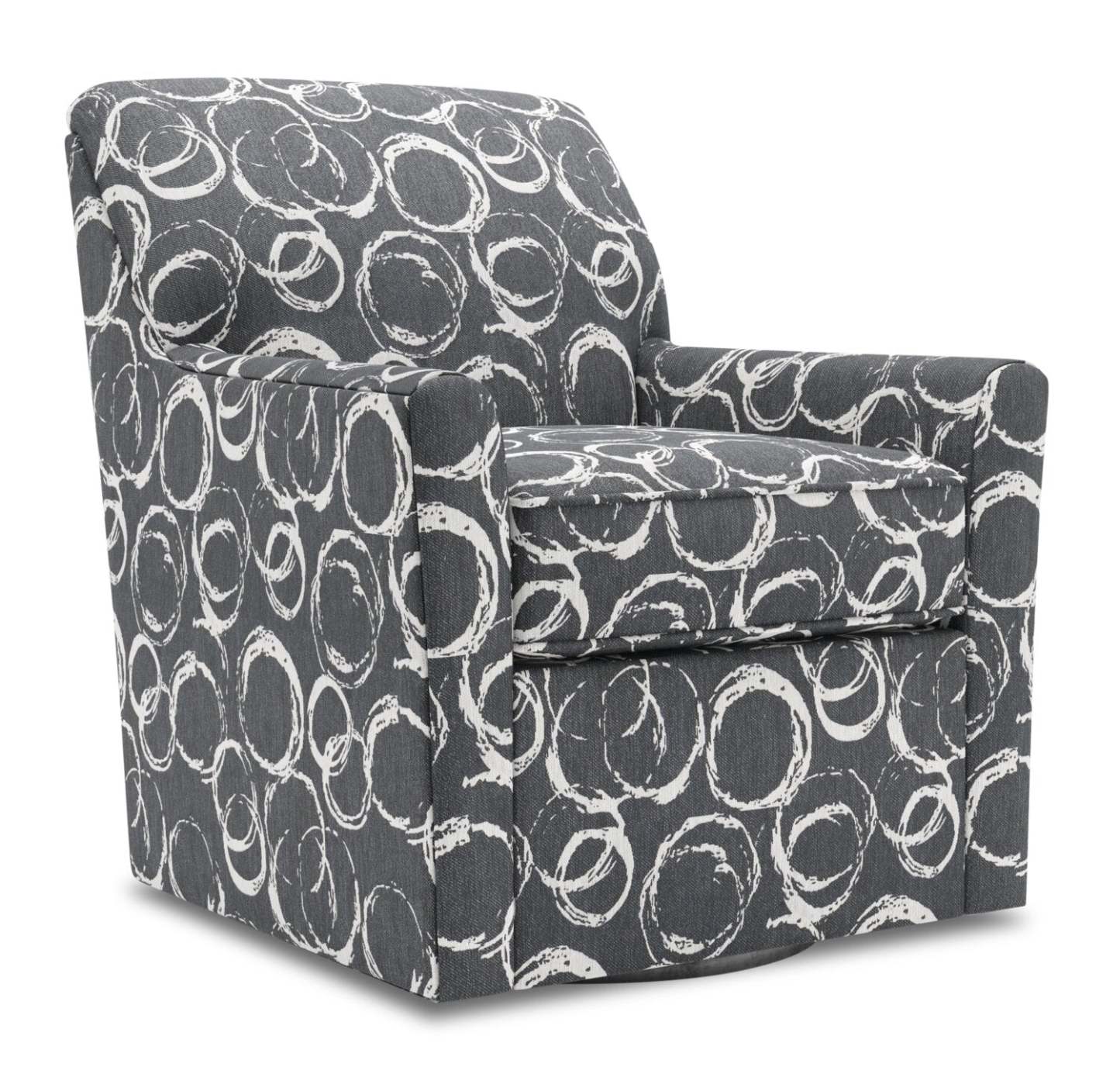 Fauteuil d’appoint pivotant personnalisable Sofa Lab de 31 po fabriqué au Canada en tissu - Heather multicolore | SWIV1163