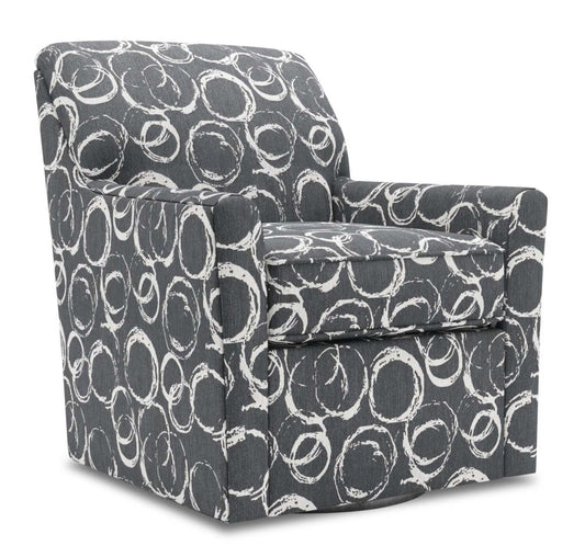 Fauteuil d’appoint pivotant personnalisable Sofa Lab de 31 po fabriqué au Canada en tissu - Heather multicolore | SWIV1163