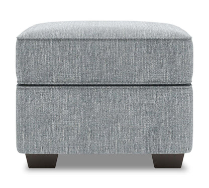 Fabriqué au Canada Canapé personnalisable Lab Roll 24 poufs en tissu d'apparence lin - Luna gris étain | Pouf Roll de Sofa Lab de 24 po fabriqué au Canada en tissu d'apparence lin - gris Luna Pewter | RO802291