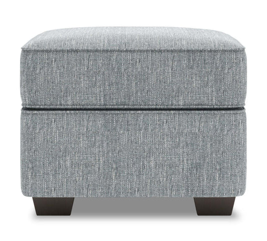 Fabriqué au Canada Canapé personnalisable Lab Roll 24 poufs en tissu d'apparence lin - Luna gris étain | Pouf Roll de Sofa Lab de 24 po fabriqué au Canada en tissu d'apparence lin - gris Luna Pewter | RO802291